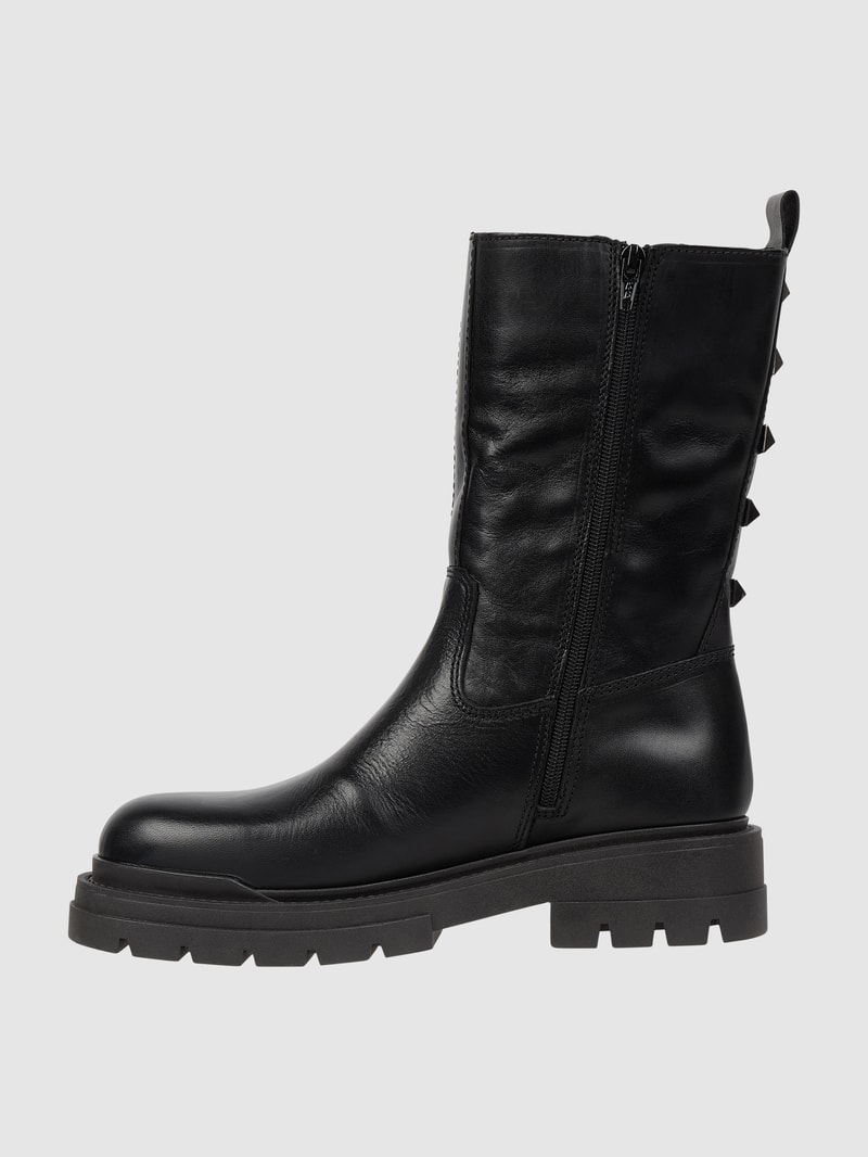 Stiefel aus Leder in schwarz