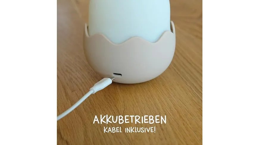 MegaLight LED Küken Nachtlicht EGGY EGG RGB dimmbar mit Akku