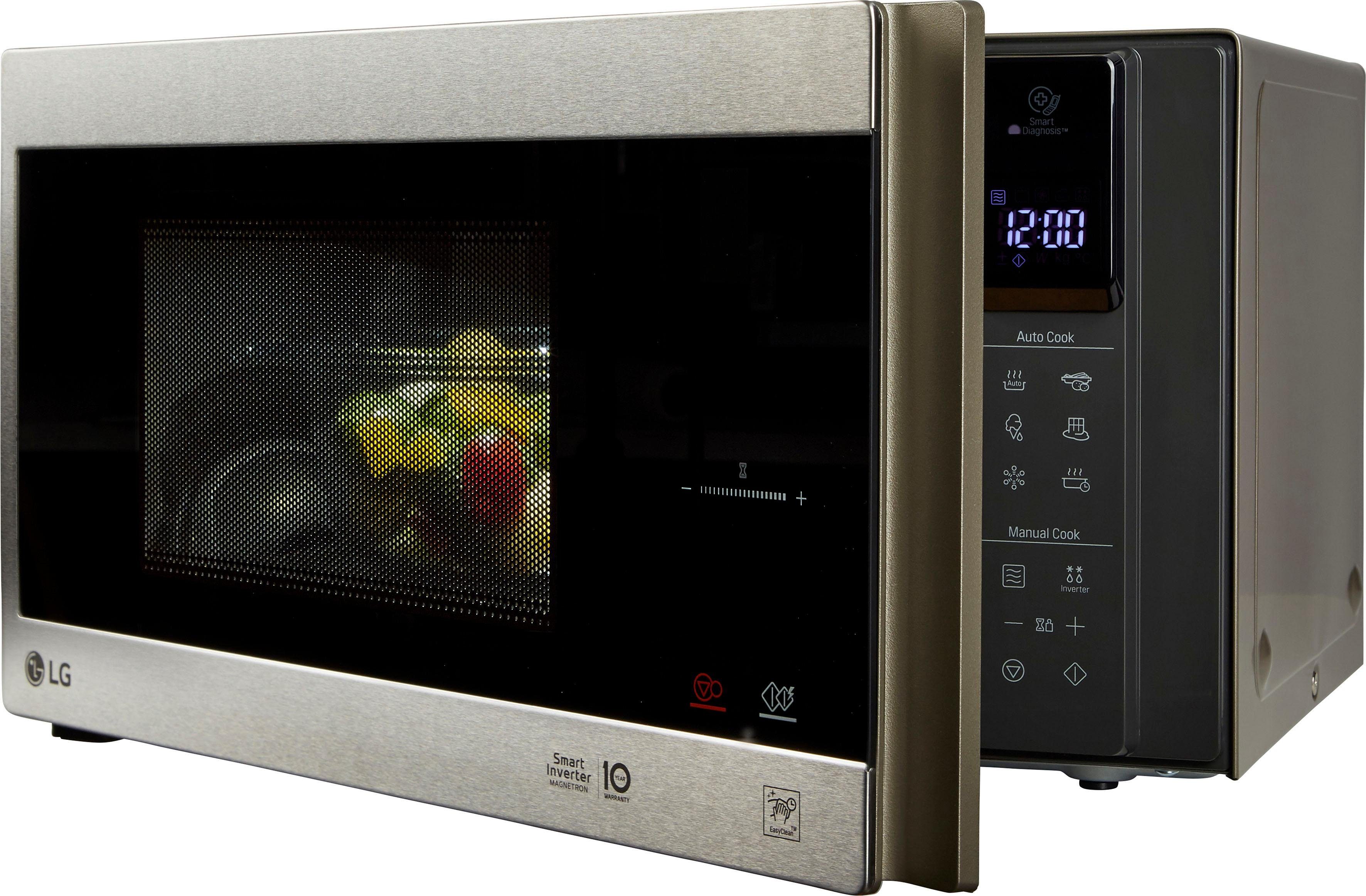 LG Mikrowelle MS 2595 CIS, Mikrowelle, 25 l, Smart Inverter Technologie, echte Glasfront