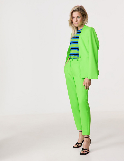 Stretchkomfortable 7/8 Hose mit Bügelfalten Tailored Fit
