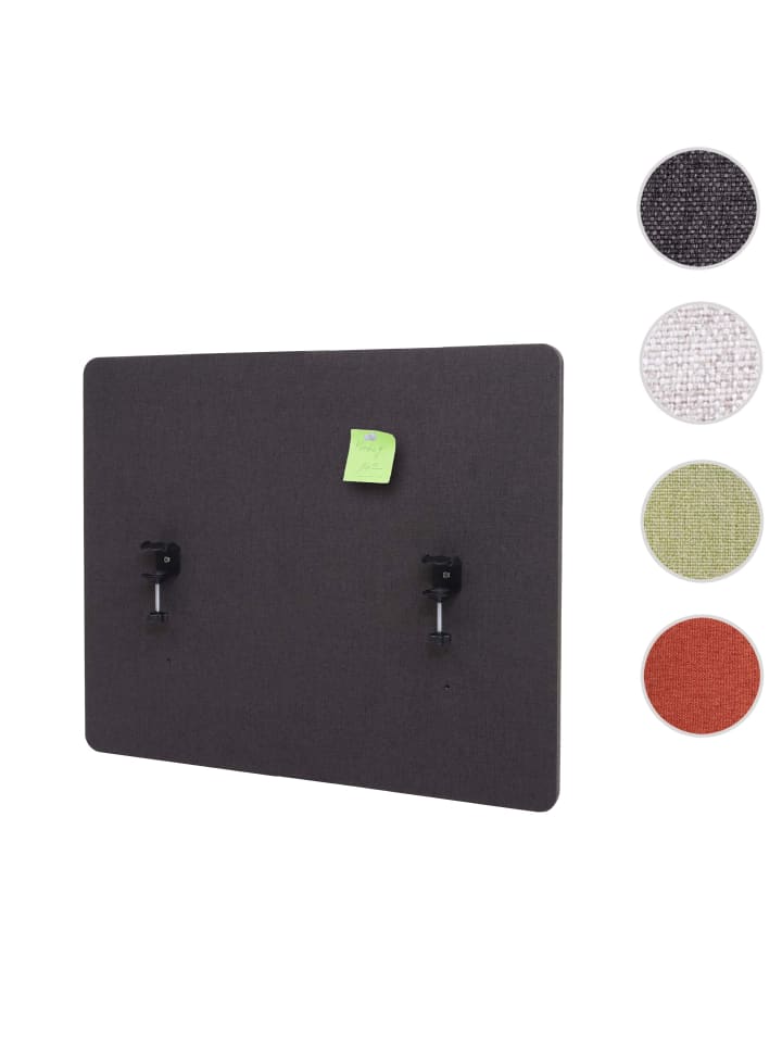 MCW Akustik-Tischtrennwand G75, 60x75cm braun-grau günstig kaufen onesize