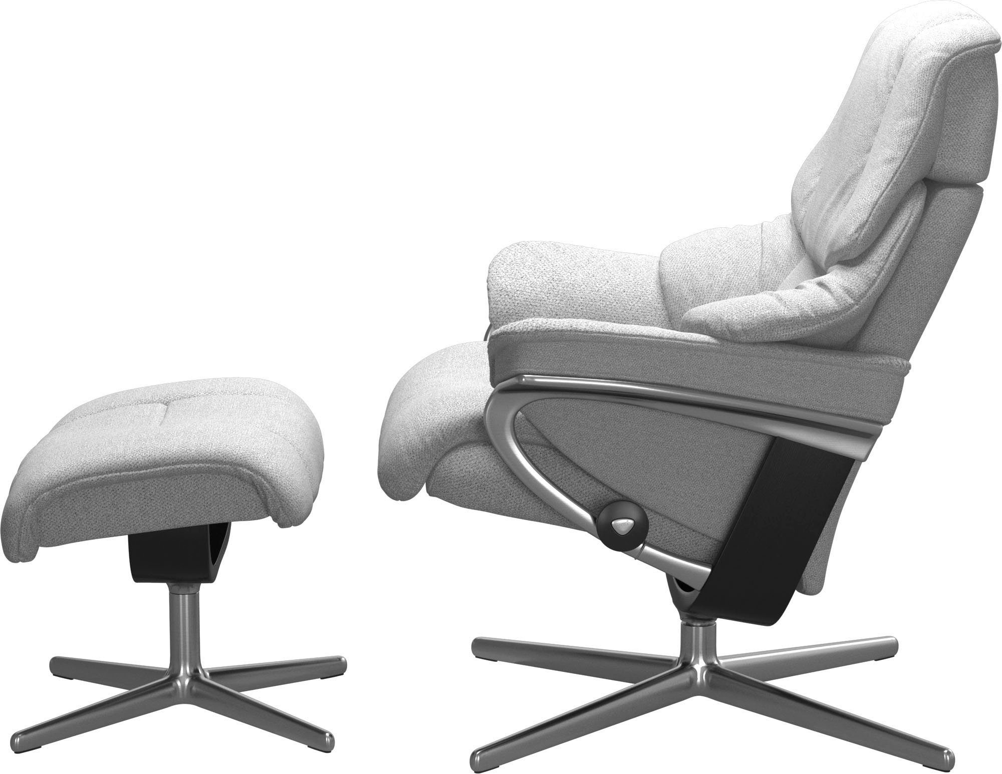 Stressless® Relaxsessel Reno, mit Cross Base, Größe S, M & L, Holzakzent Schwarz
