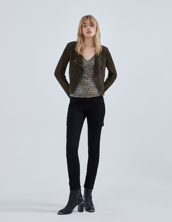Jean slim battle noir effet sculpt up Femme