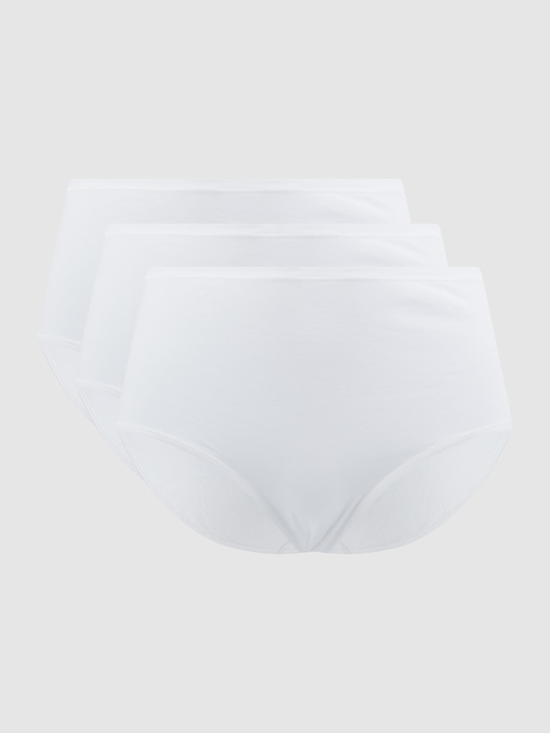Slip mit Stretch-Anteil im 3er-Pack in weiß