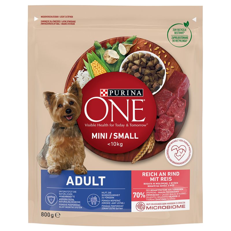 PURINA ONE Mini Adult Rind & Reis