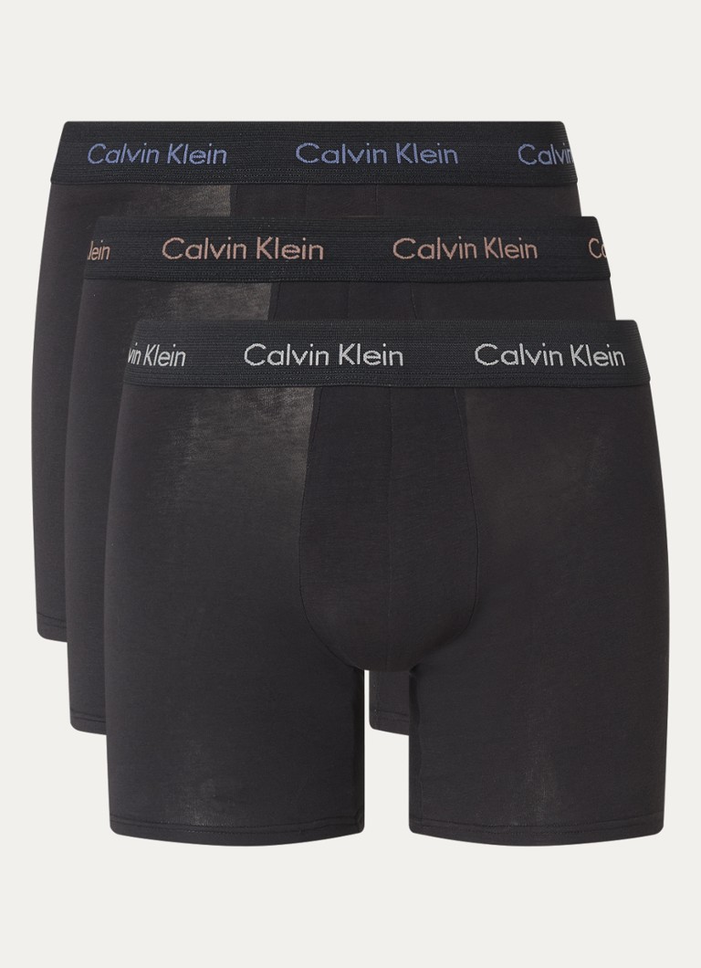 Cuecas boxer Calvin Klein com cós com logo, pacote com 3 unidades