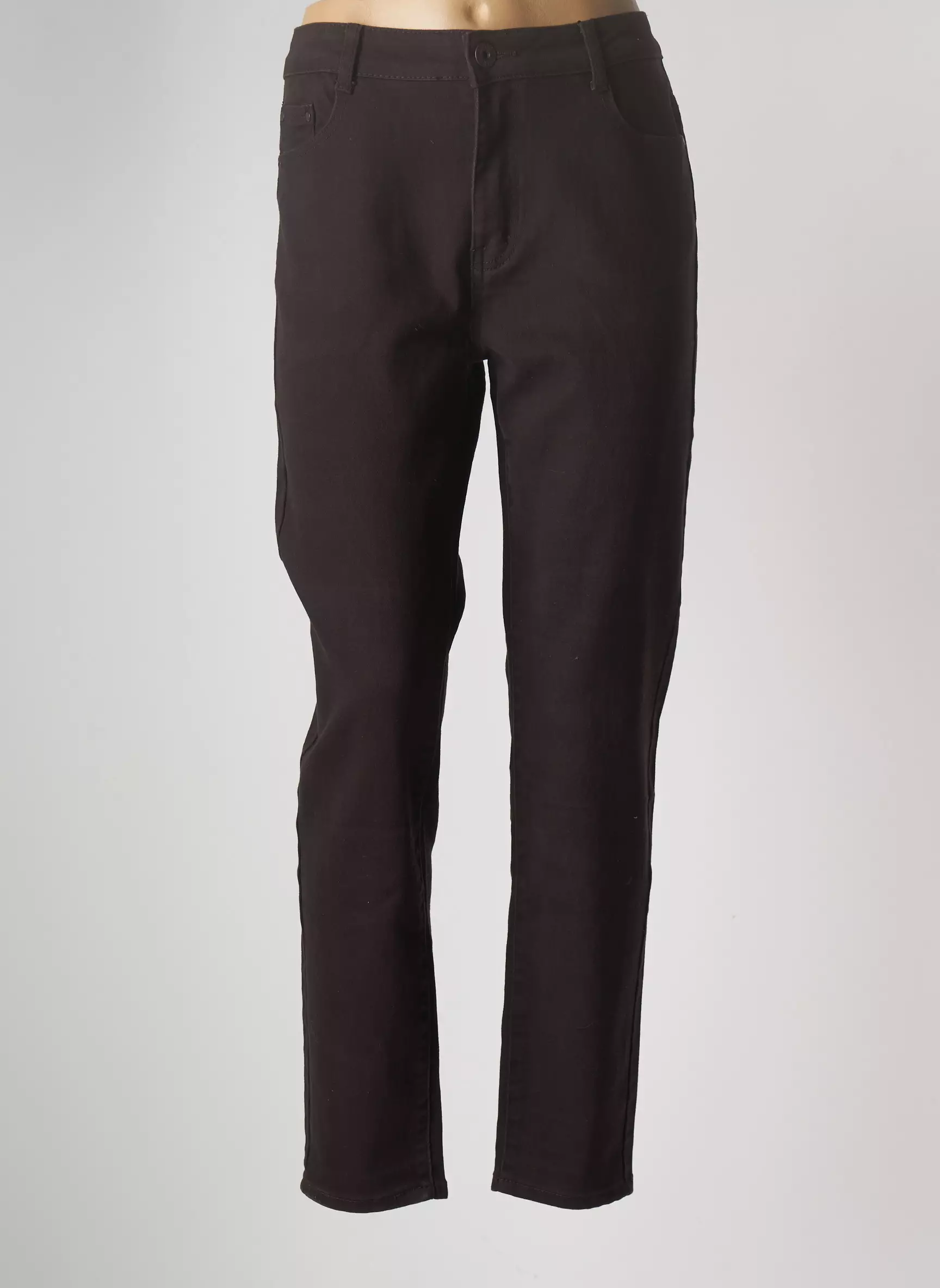 Multiples Pantalons Slim Femme couleur marron