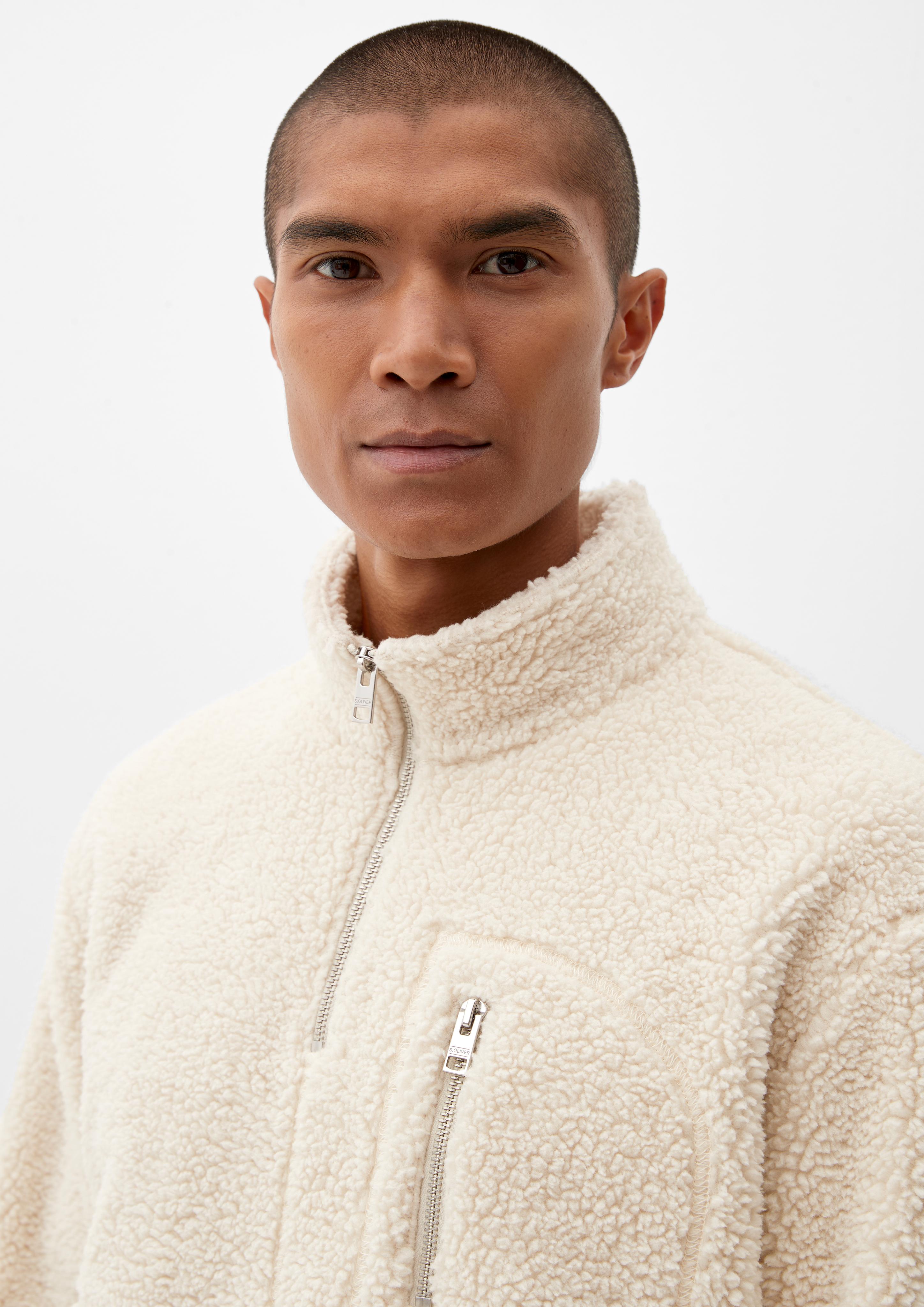 Troyer-Pullover aus Teddy-Plüsch  2121152-0705