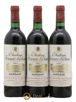 Château Prieuré Lichine 4ème Grand Cru Classé  1983 - Lot de 3 Bouteilles