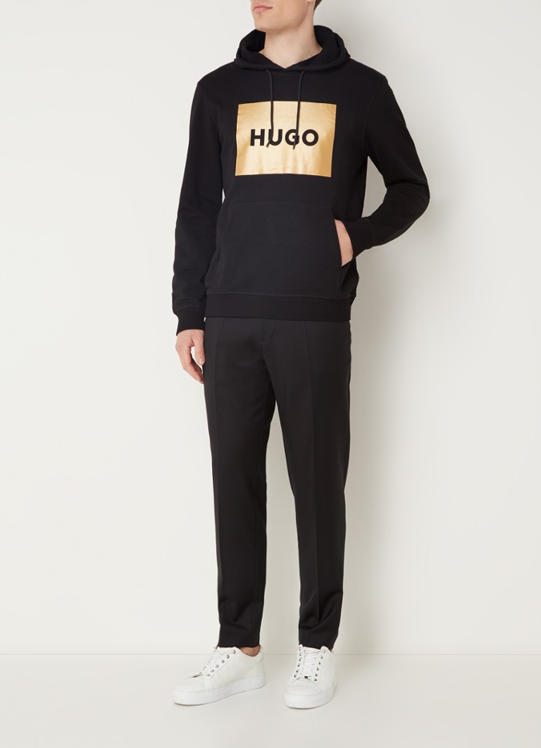 HUGO BOSS Duratschi hoodie with metallic logo print