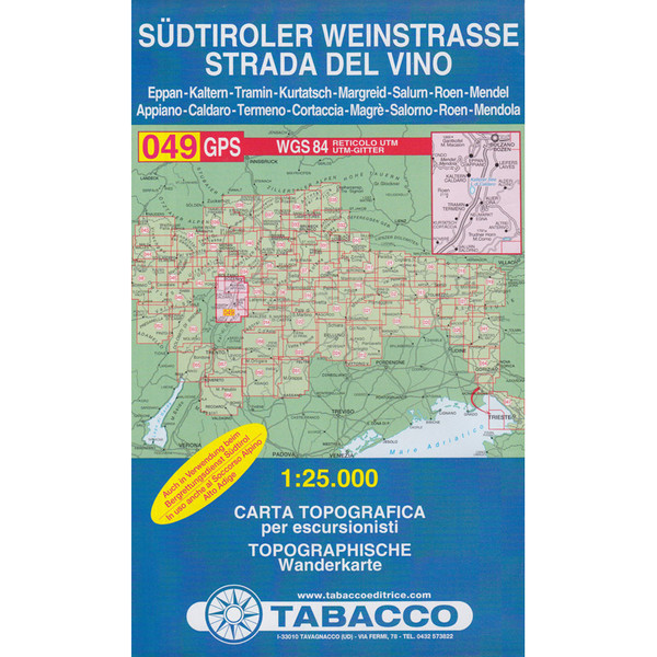 TABACCO 049 SÜDTIROLER WEINSTRAßE - Wanderkarte