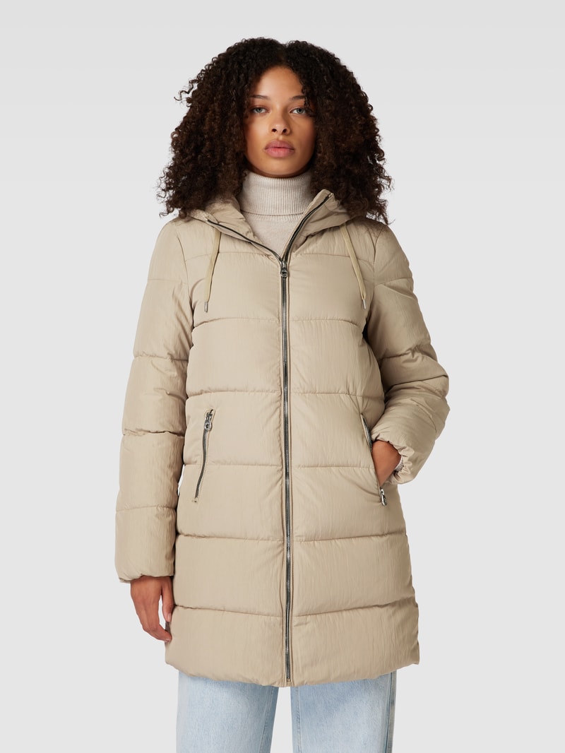 Steppjacke mit Kapuze Modell 'DOLLY' in taupe