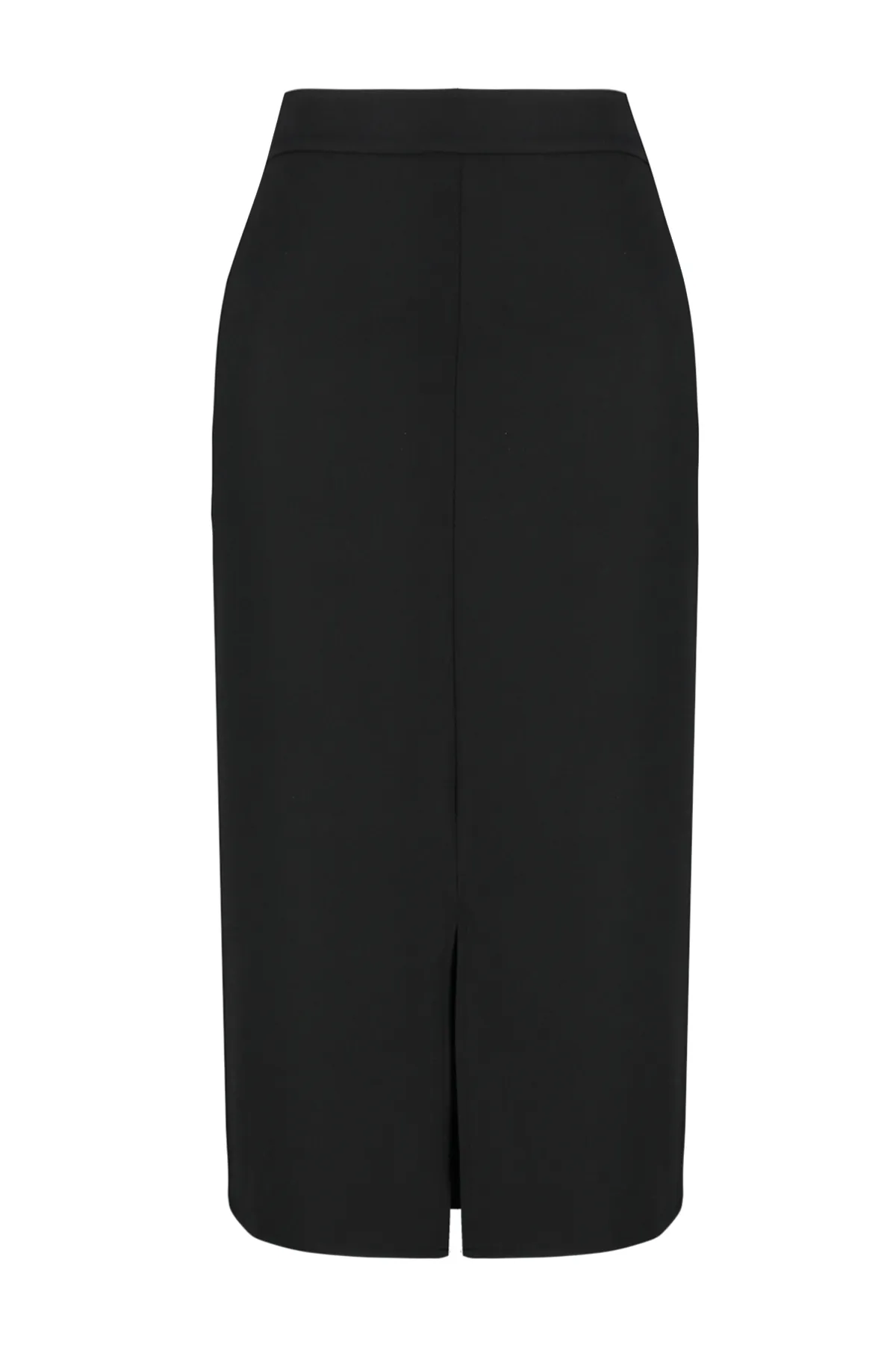 Trendyol Curve  Schwarzer gewebter Midirock mit hoher Taille TBBSS24AZ00031