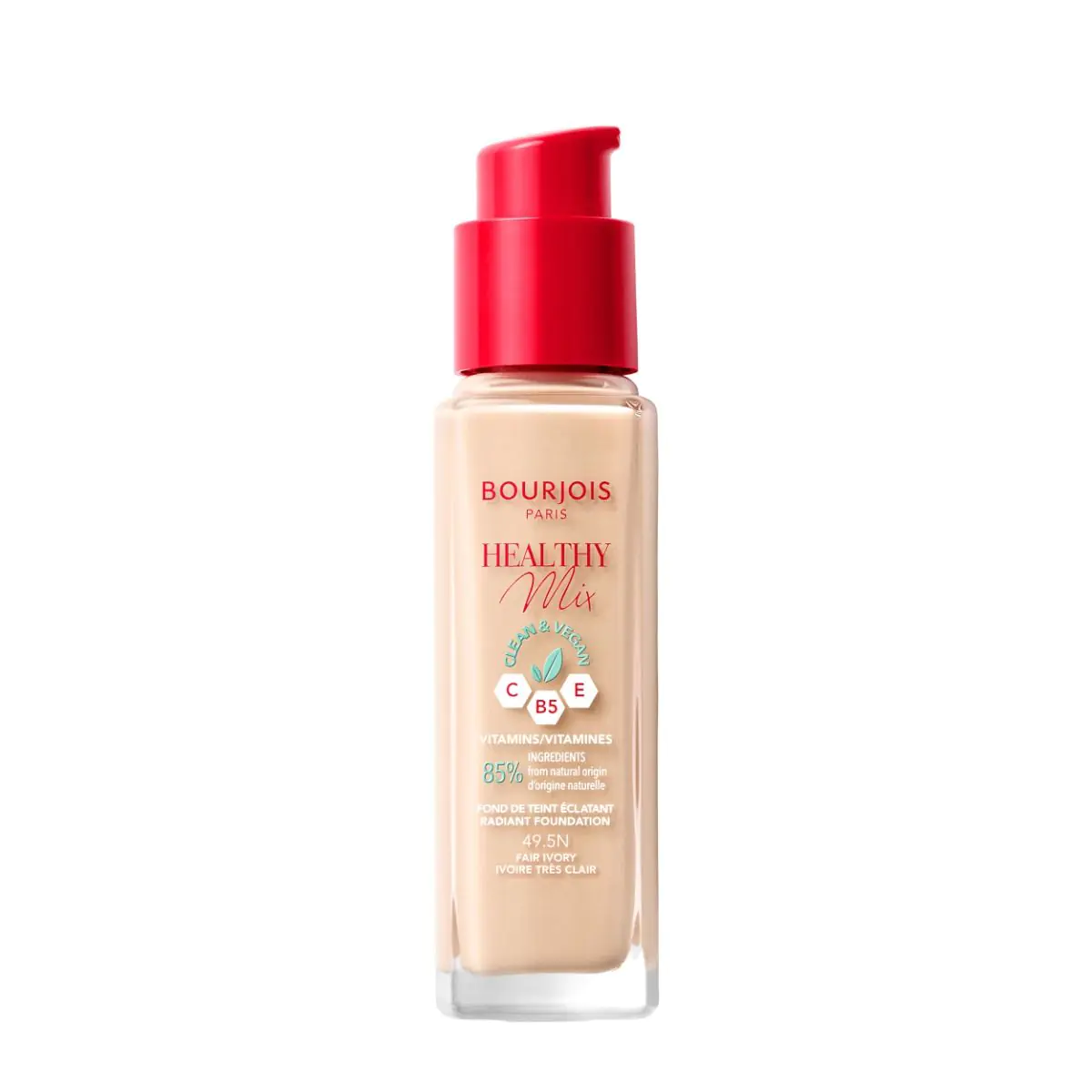 Bourjois Healthy Mix Clean & Vegan tekući puder za lice u nijansi 49.5 Fair Ivory