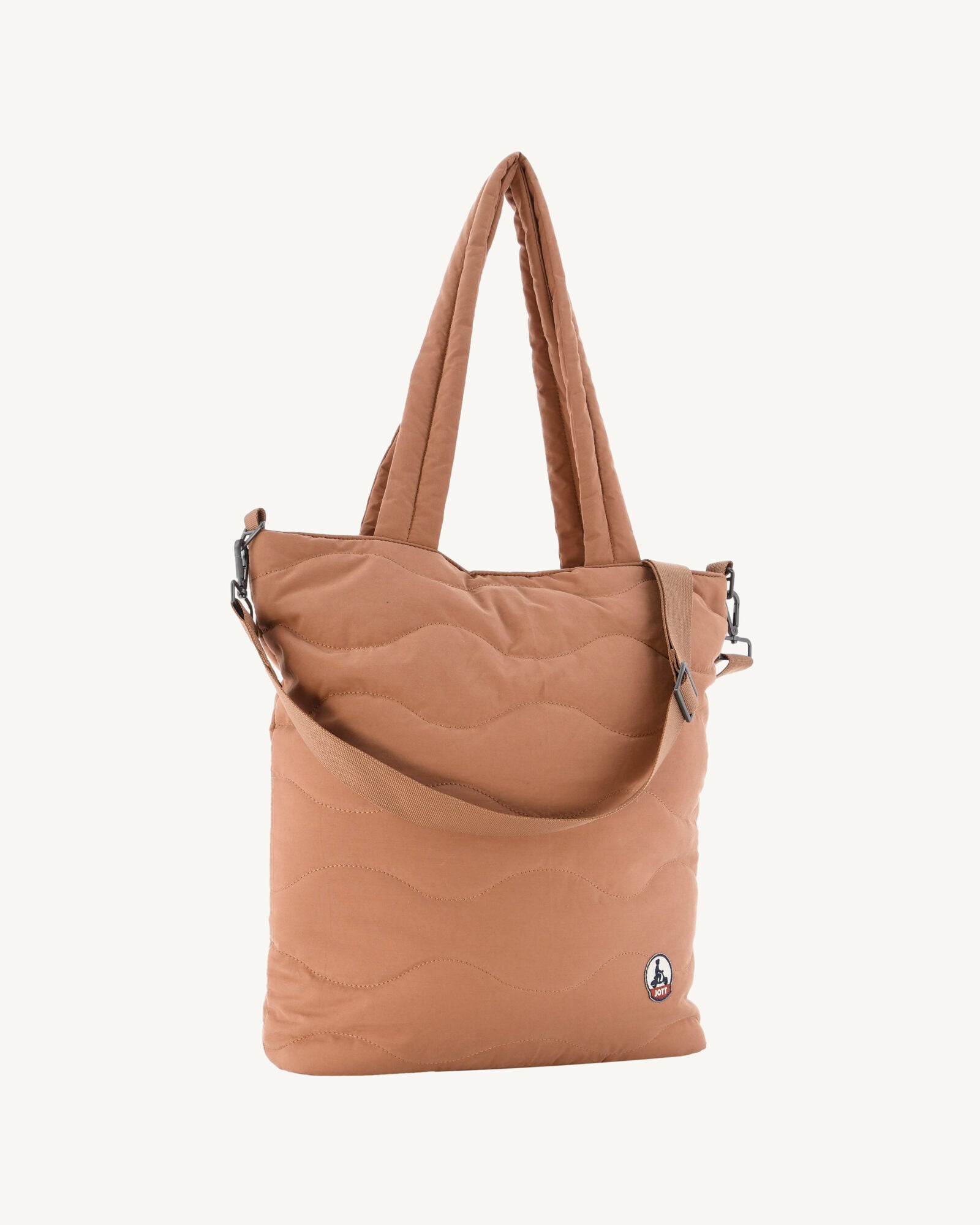 Maxi tote-bag en coton matelassé Camel Aponi