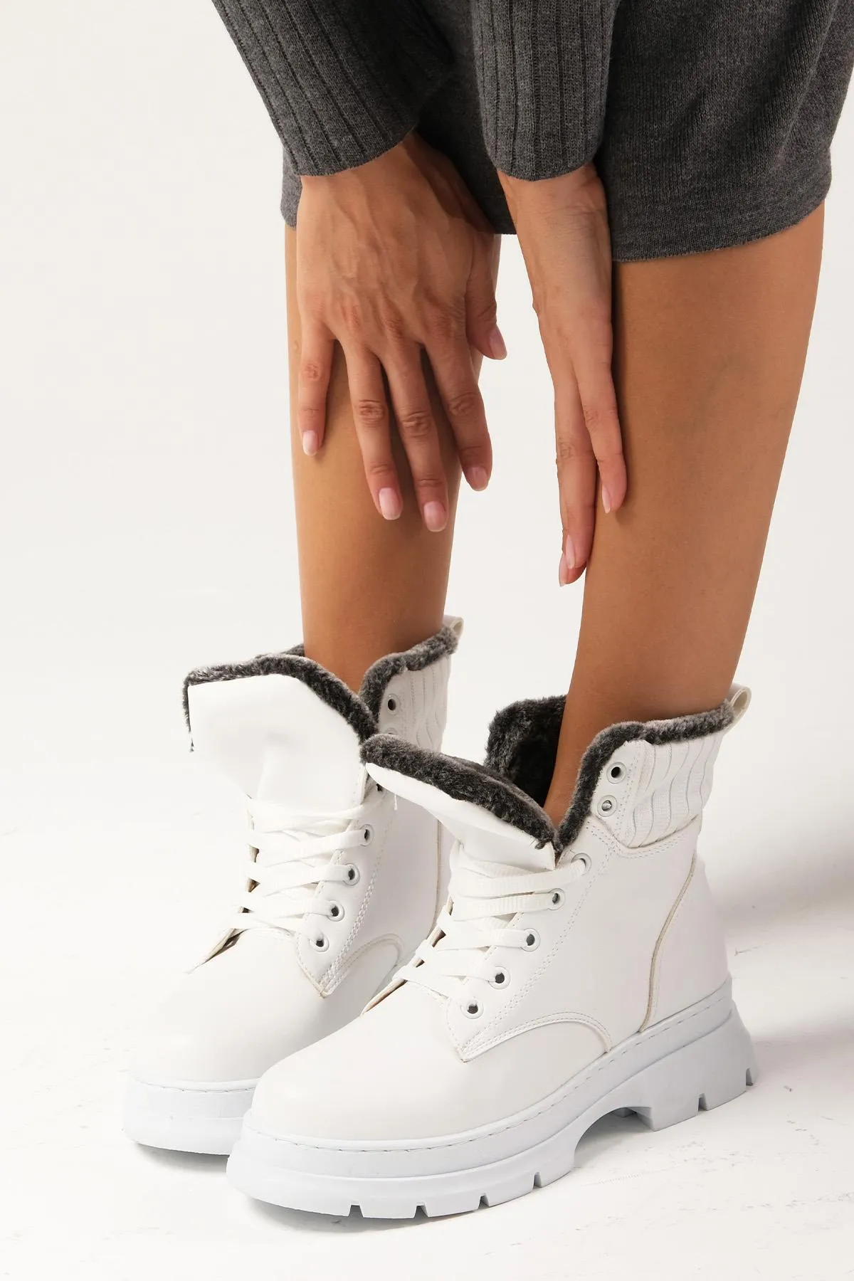 Mio Gusto  Stiefelette - Weiß - Blockabsatz