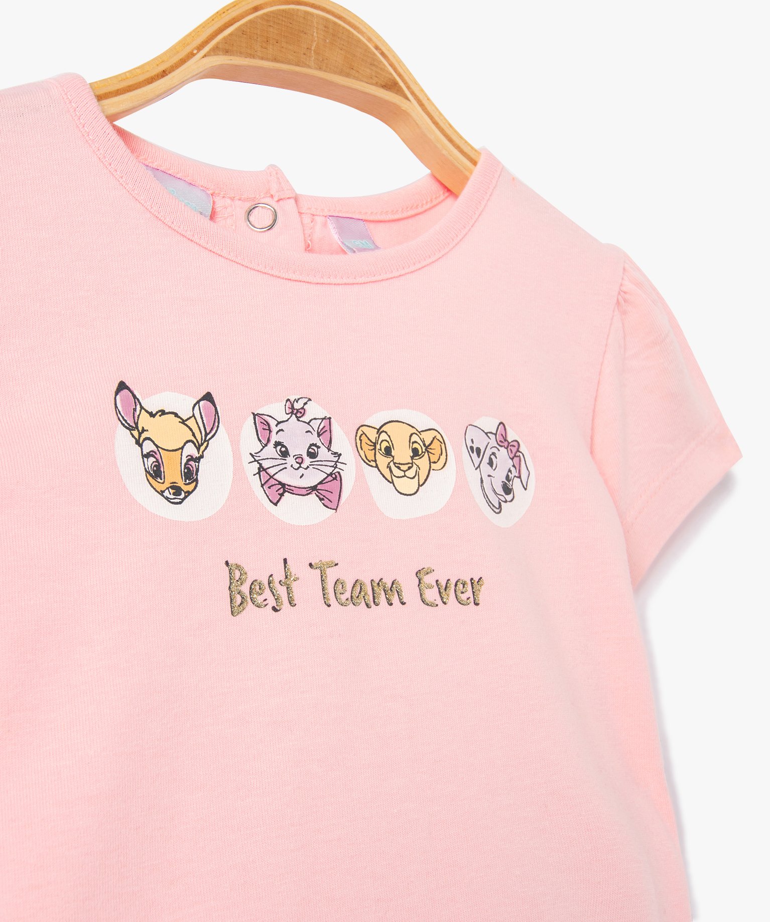 Tee-shirt bébé fille à manches courtes imprimé - DS rose | GEMO