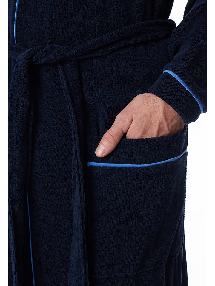 Schiesser Bademantel in Dunkelblau günstig kaufen