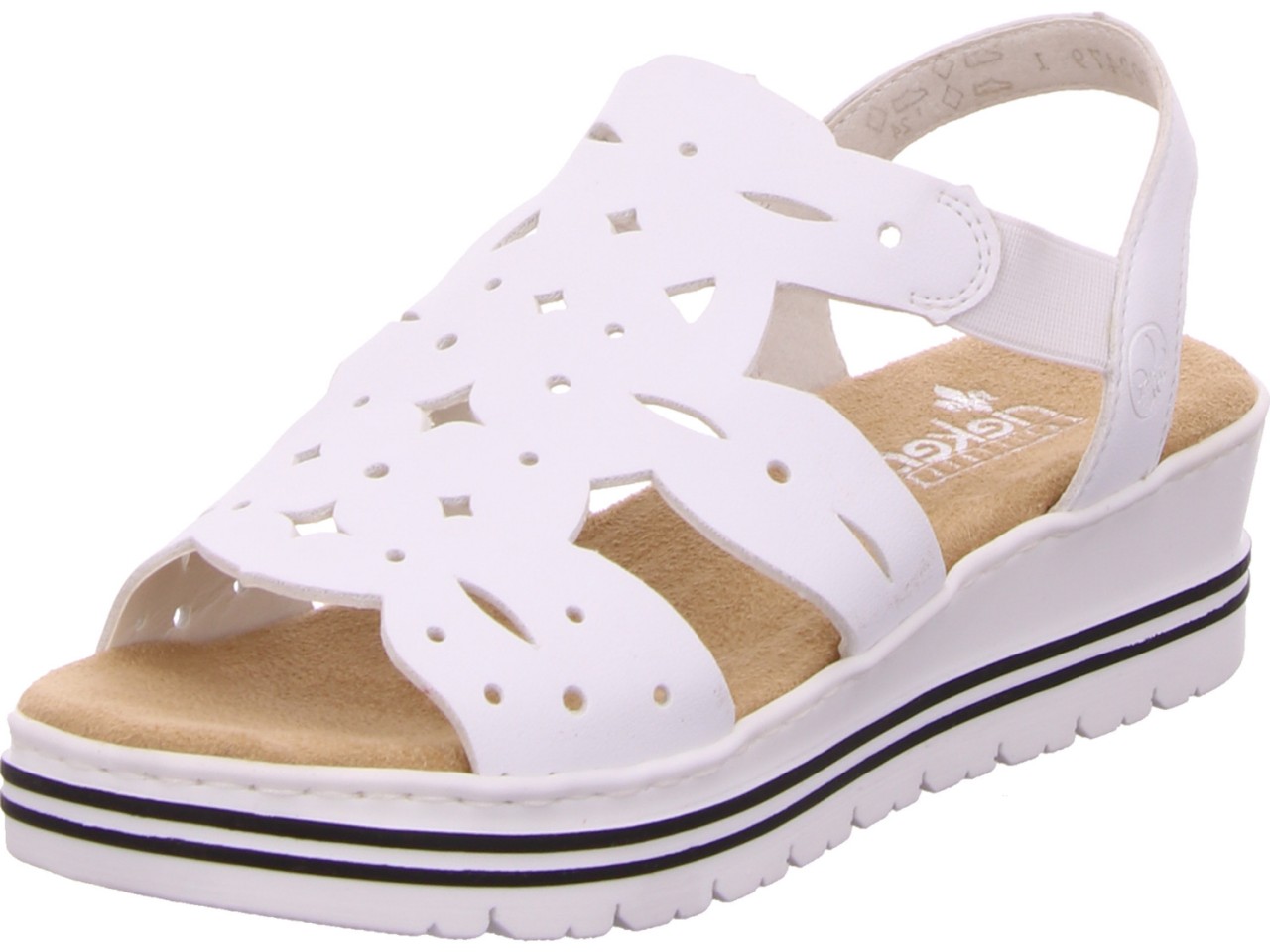 RIEKER Mädchen Sandalen weiss