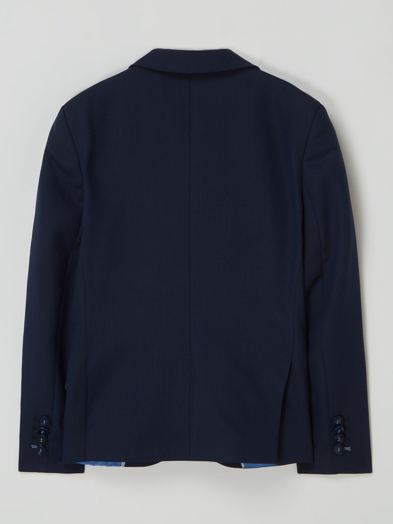 Super Slim Fit 2-Knopf-Sakko mit Stretch-Anteil in marineblau