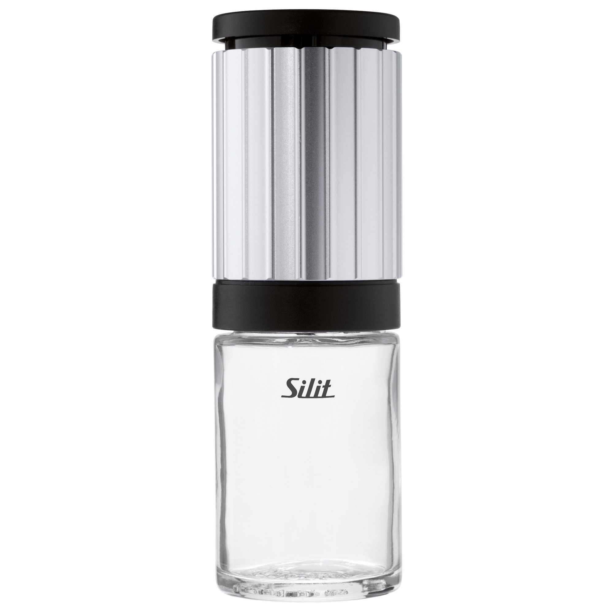 Silit Gewürzmühle, (1 Stück), Edelstahl Glas Keramikmahlwerk, Mühle für Salz, Pfeffer, Chillischoten