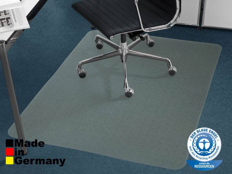 Floordirekt Pro Stuhlunterlage Teppich Recycling-PET Transparent 920 x 1220 mm