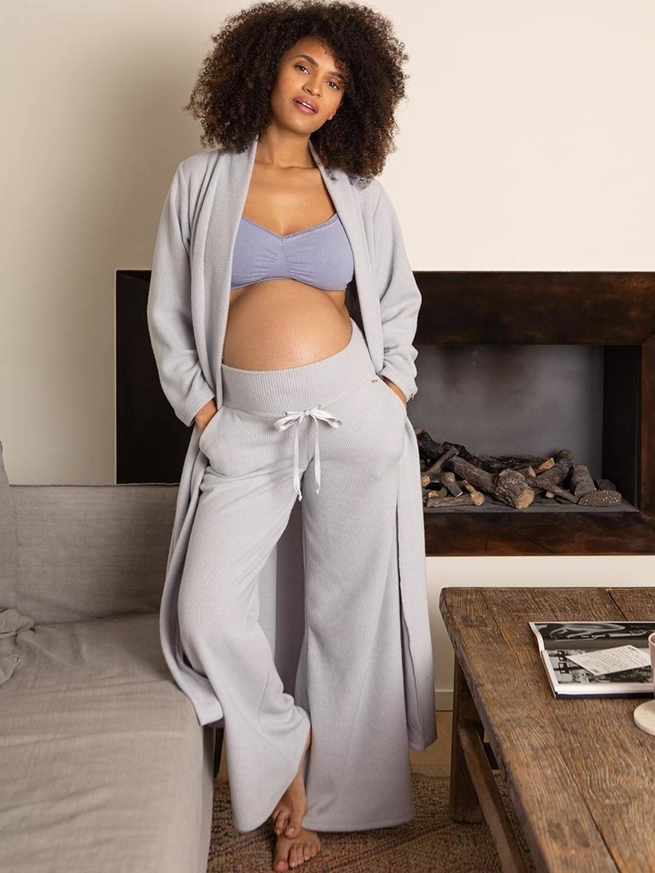 Brassière de grossesse et d’allaitement Organic CACHE COEUR bleu