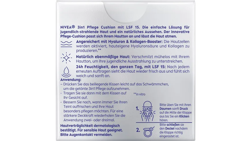 NIVEA Cellular Expert Finish 3in1 Pflege Cushion Mittel 15 g
