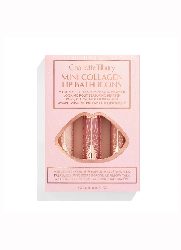 Charlotte Tilbury Mini Collagen Lip Bath Icons Makeup Set - Ediție limitată, format de călătorie