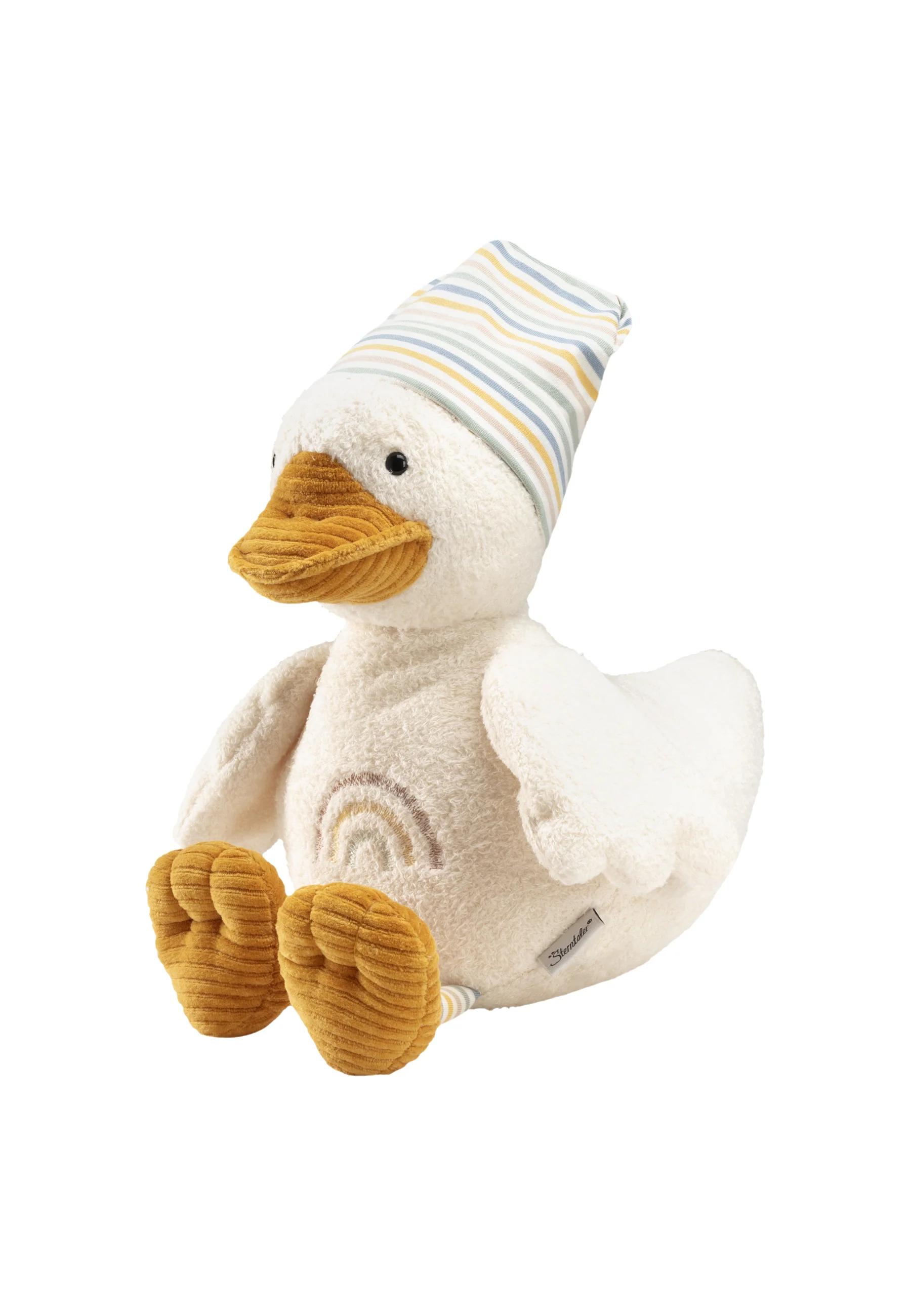 Kuscheltier Ente Ente Edda in cremweiß, mit Rassel
