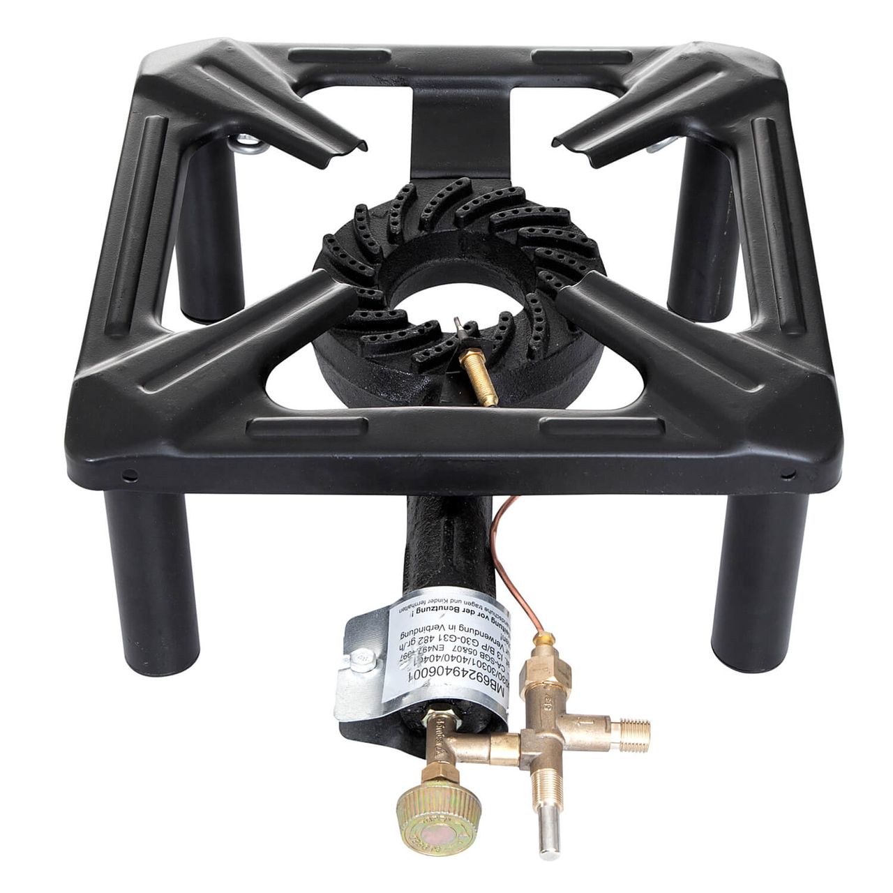 Allgrill Hockerkocher klein höhenverstellbar 30x30x14-18cm Zündsicherung