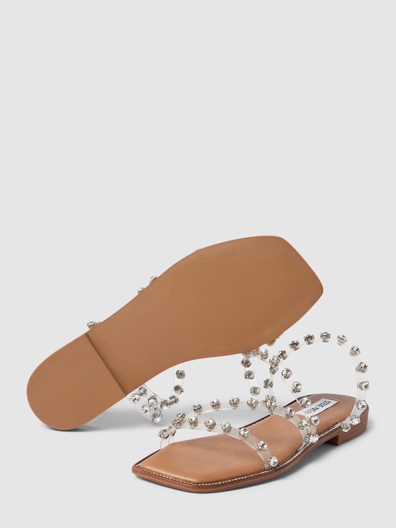 Sandalen mit Ziersteinbesatz Modell 'SKYLER' in sand