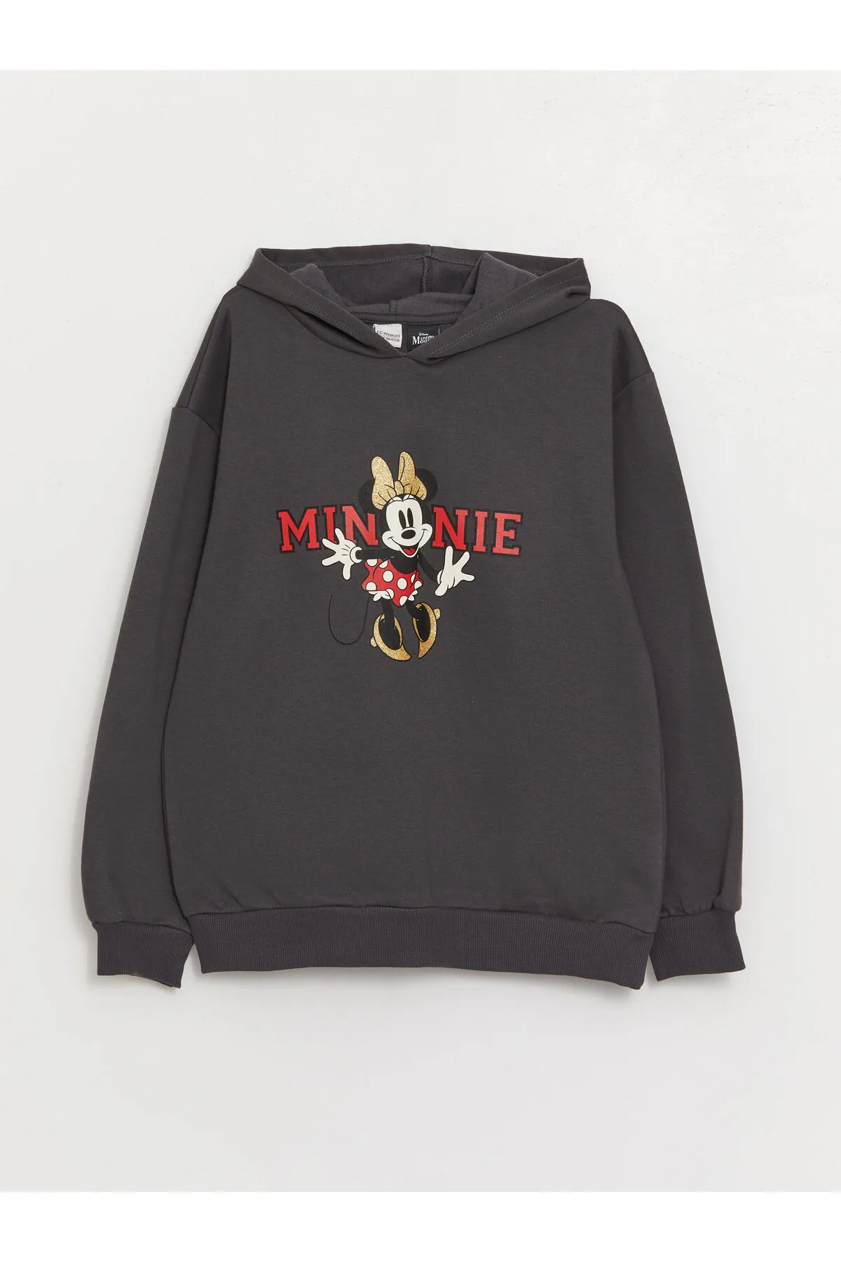 LC Waikiki  Langarm-Kapuzenpullover für Mädchen mit Minnie Mouse-Aufdruck