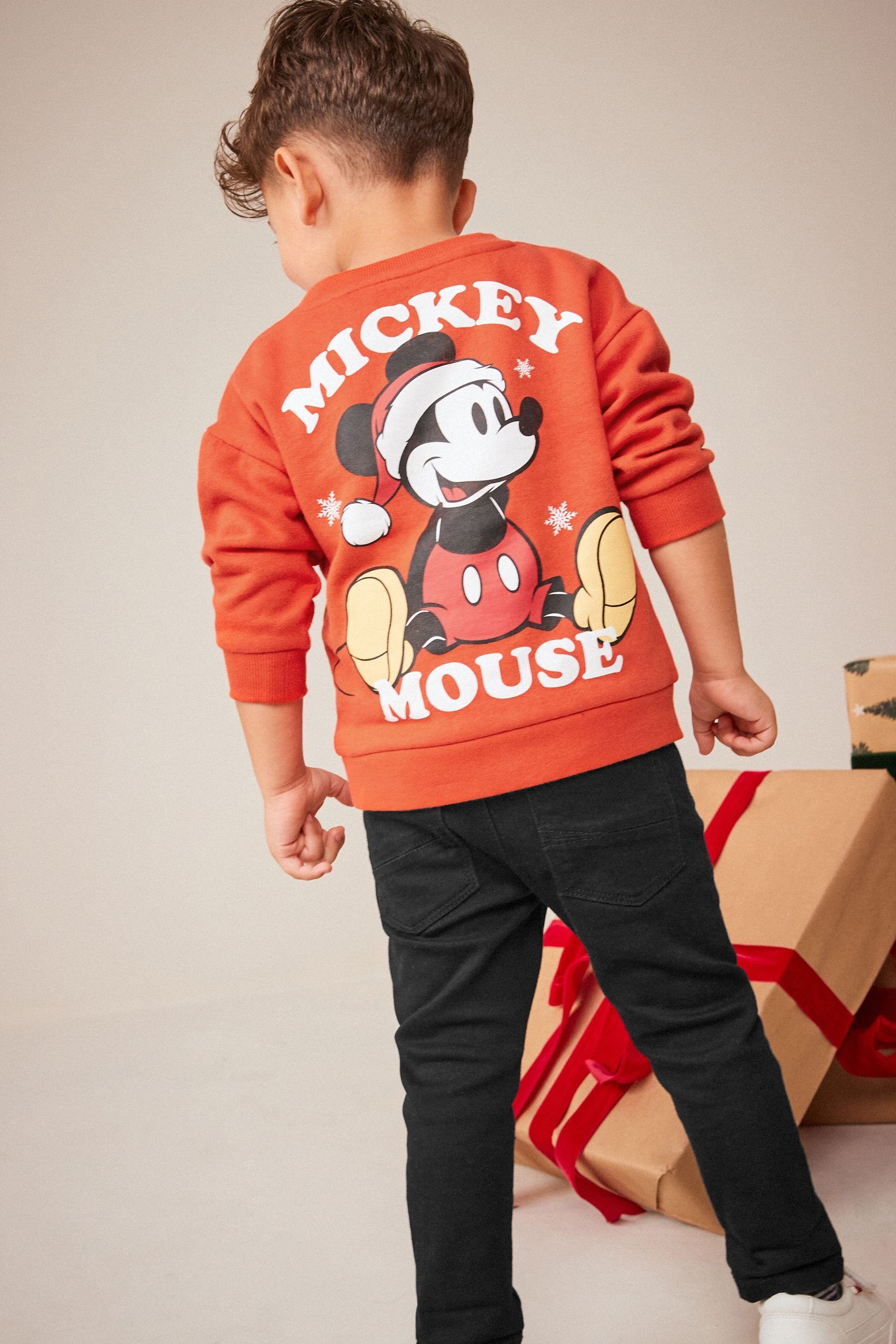 Next Sweatshirt Micky Maus Weihnachtspullover aus Jersey (1-tlg)