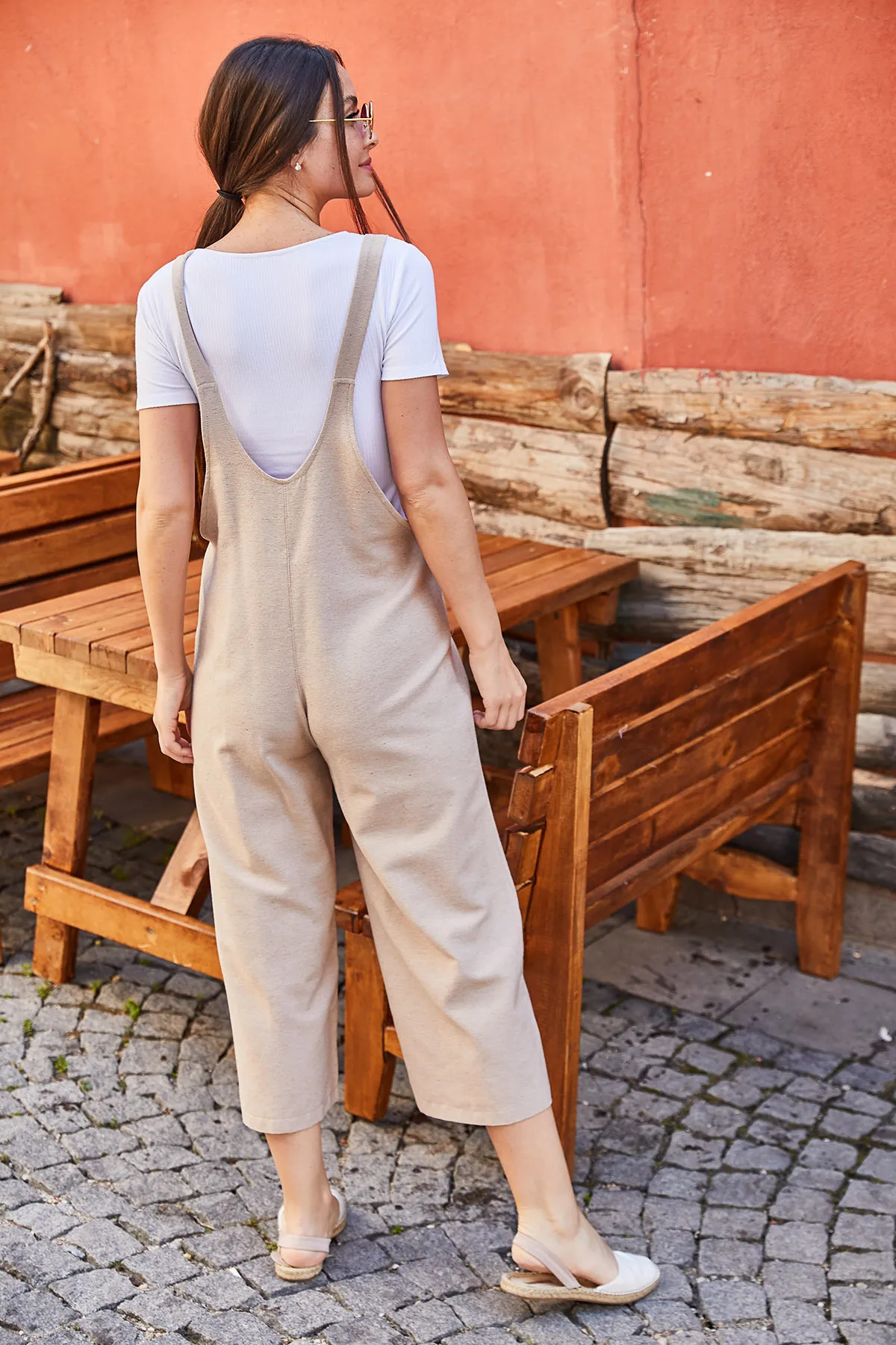 armonika  Hellbeige Gärtner-Overall für Damen ARM-20K001117