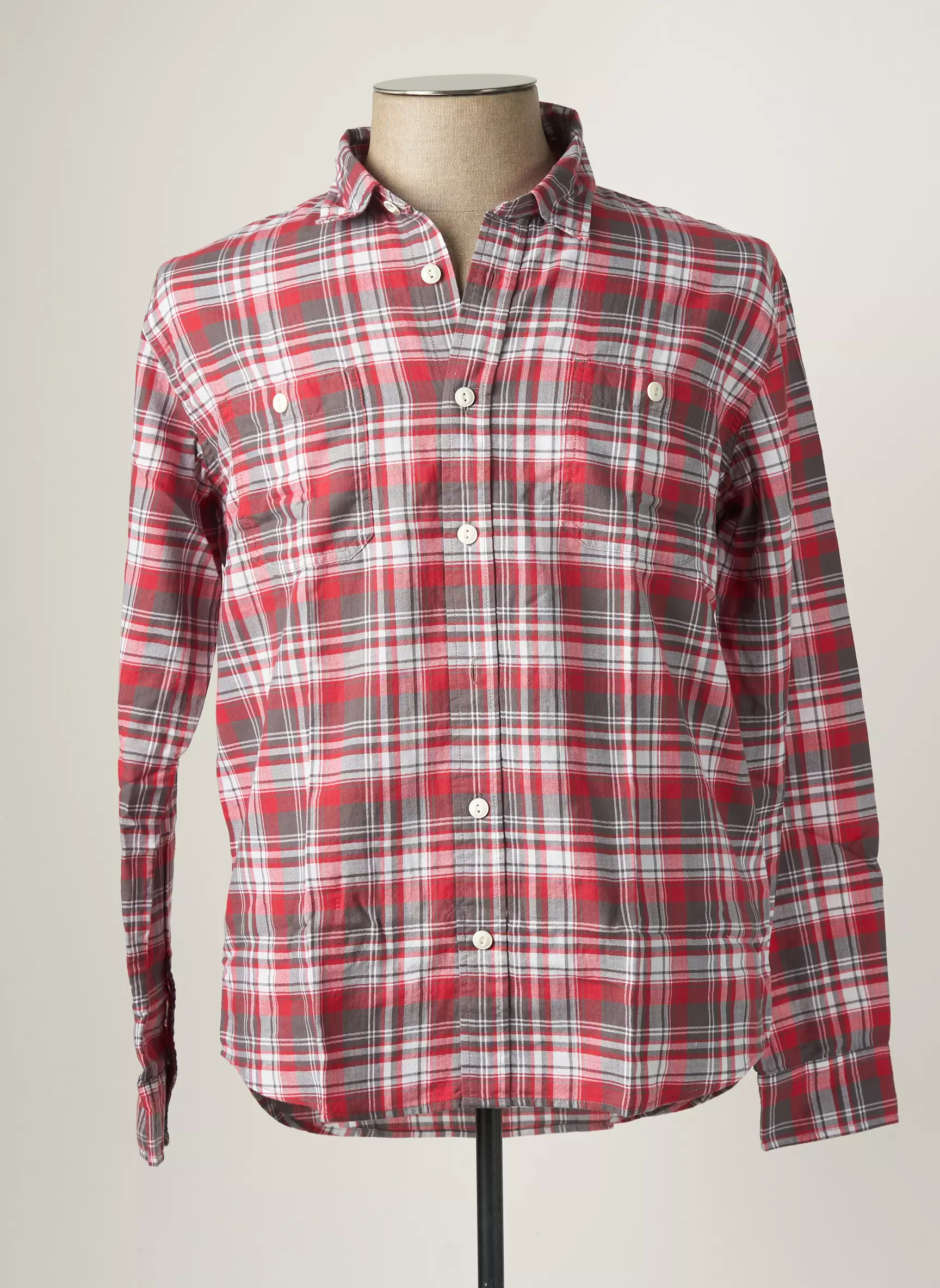 Edwin Manches Longues Homme couleur rouge
