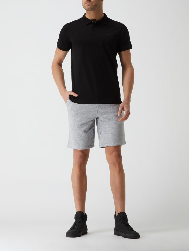 Sweatshorts mit Logo in mittelgrau