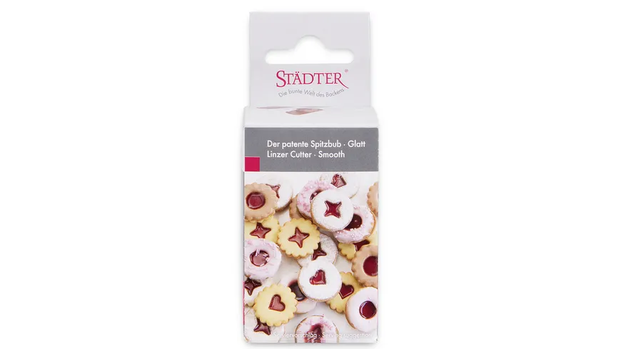 Städter Ausstechform Linzer glatt mit Wechselmotiven 4cm