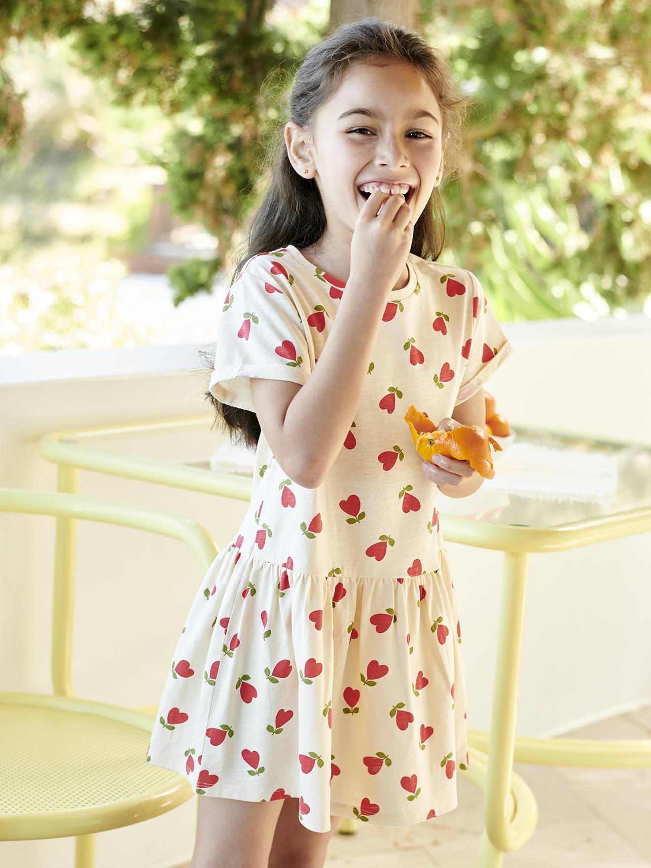 Vertbaudet Mädchen Shirtkleid BASIC Oeko-Tex - hellrosa