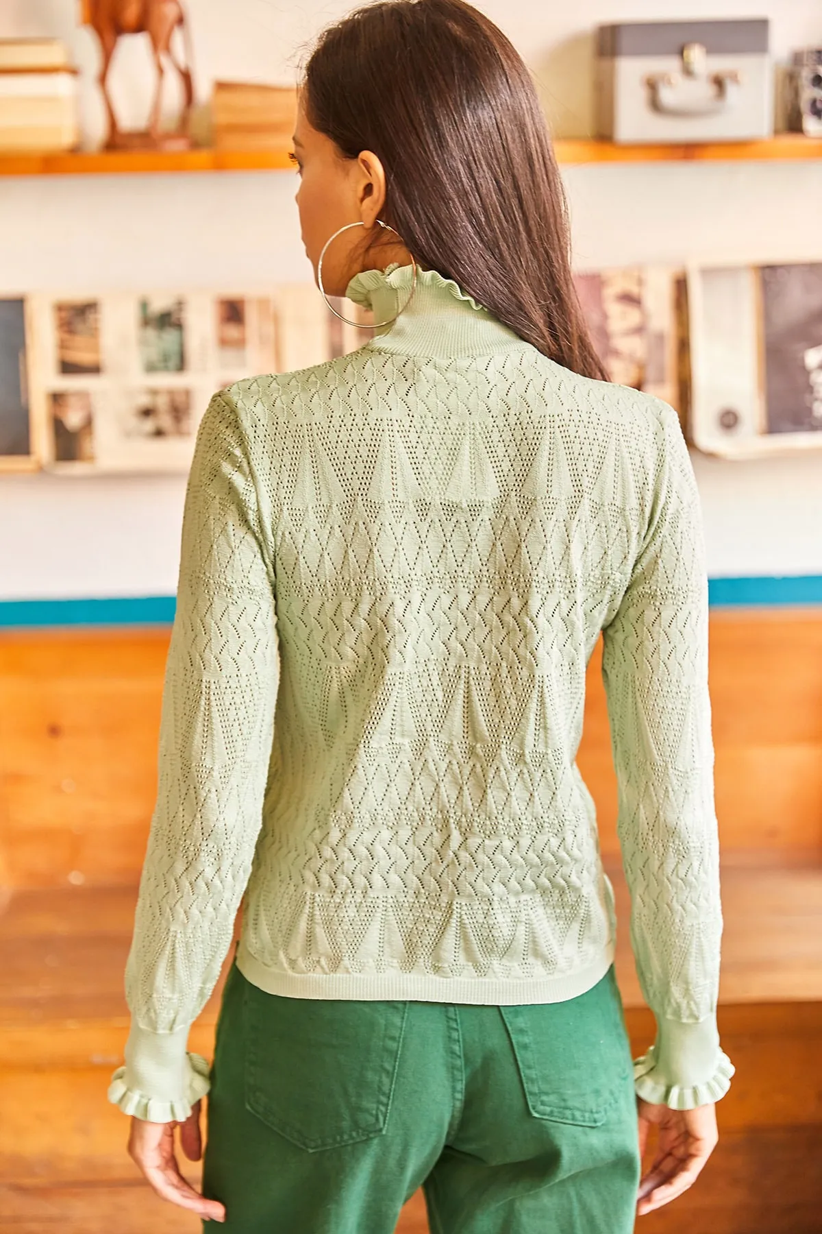 Olalook  Pullover - Grün - Slim Fit