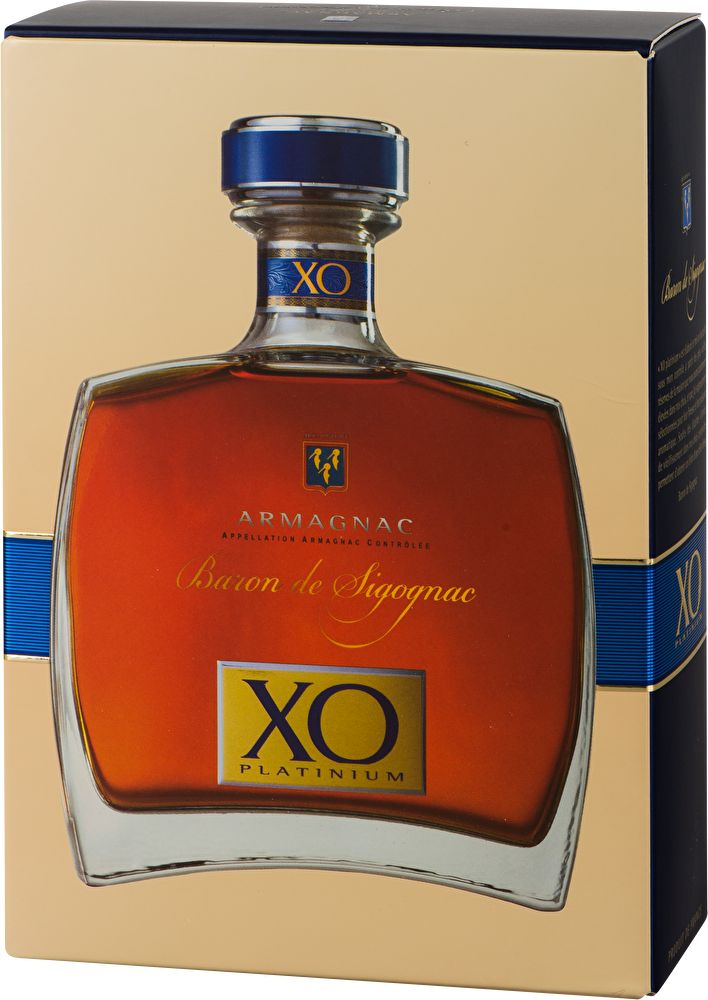 Baron de Sigognac Armagnac Platinium XO 0,7 Liter im Geschenkkarton