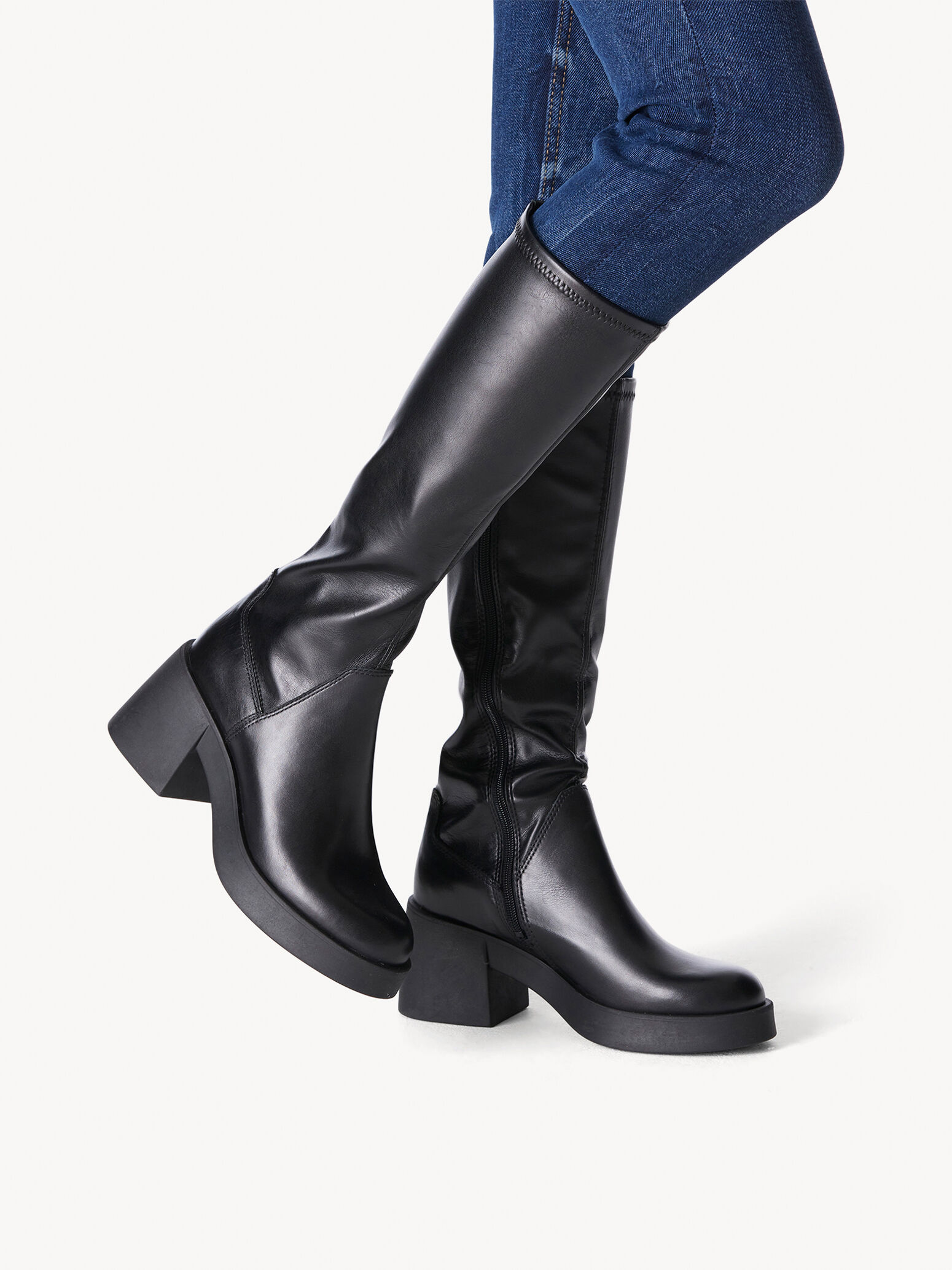 Bottes en cuir - noir