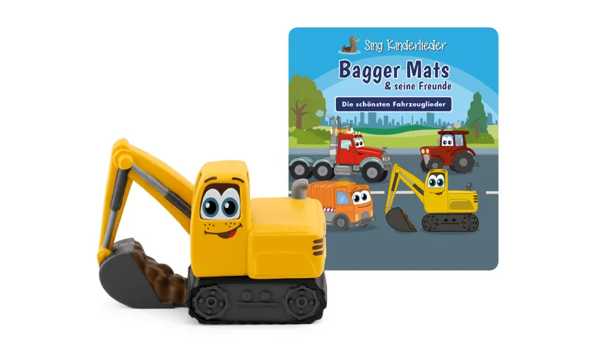 tonies - Hörfigur für die Toniebox: Sing Kinderlieder: Bagger Mats & seine Freunde: Die schönsten Fahrzeuglieder