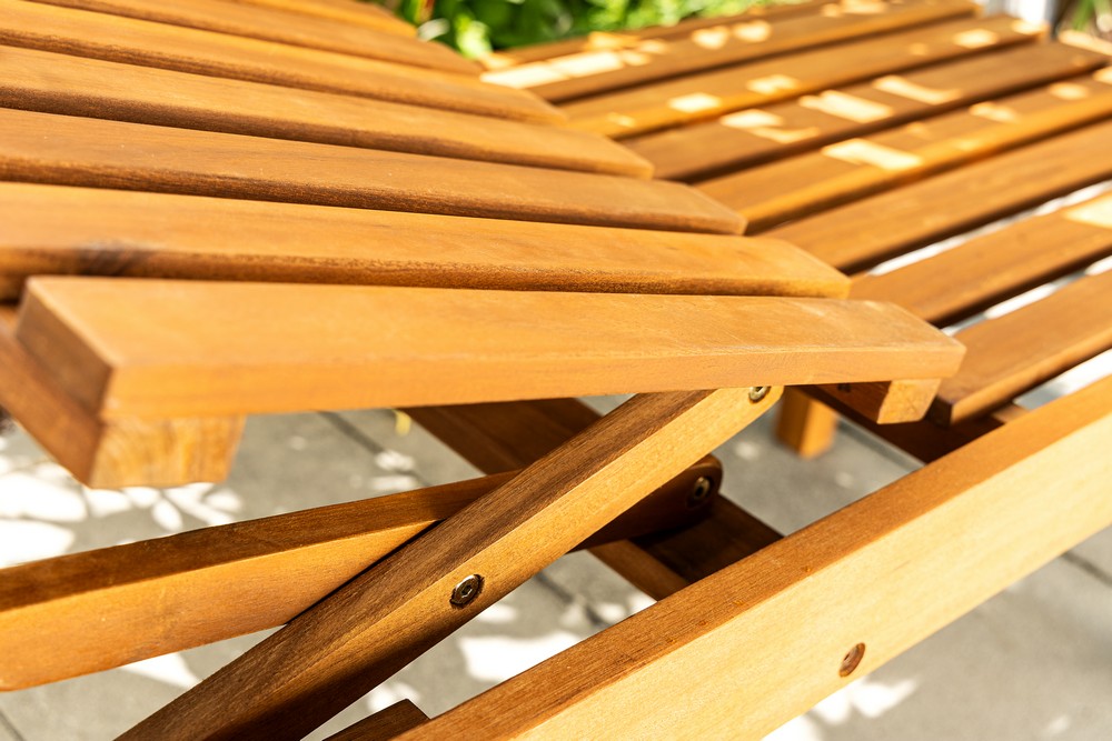 HC Garten & Freizeit Gartenbank mit hochklappbarem Tisch aus Akazienholz
