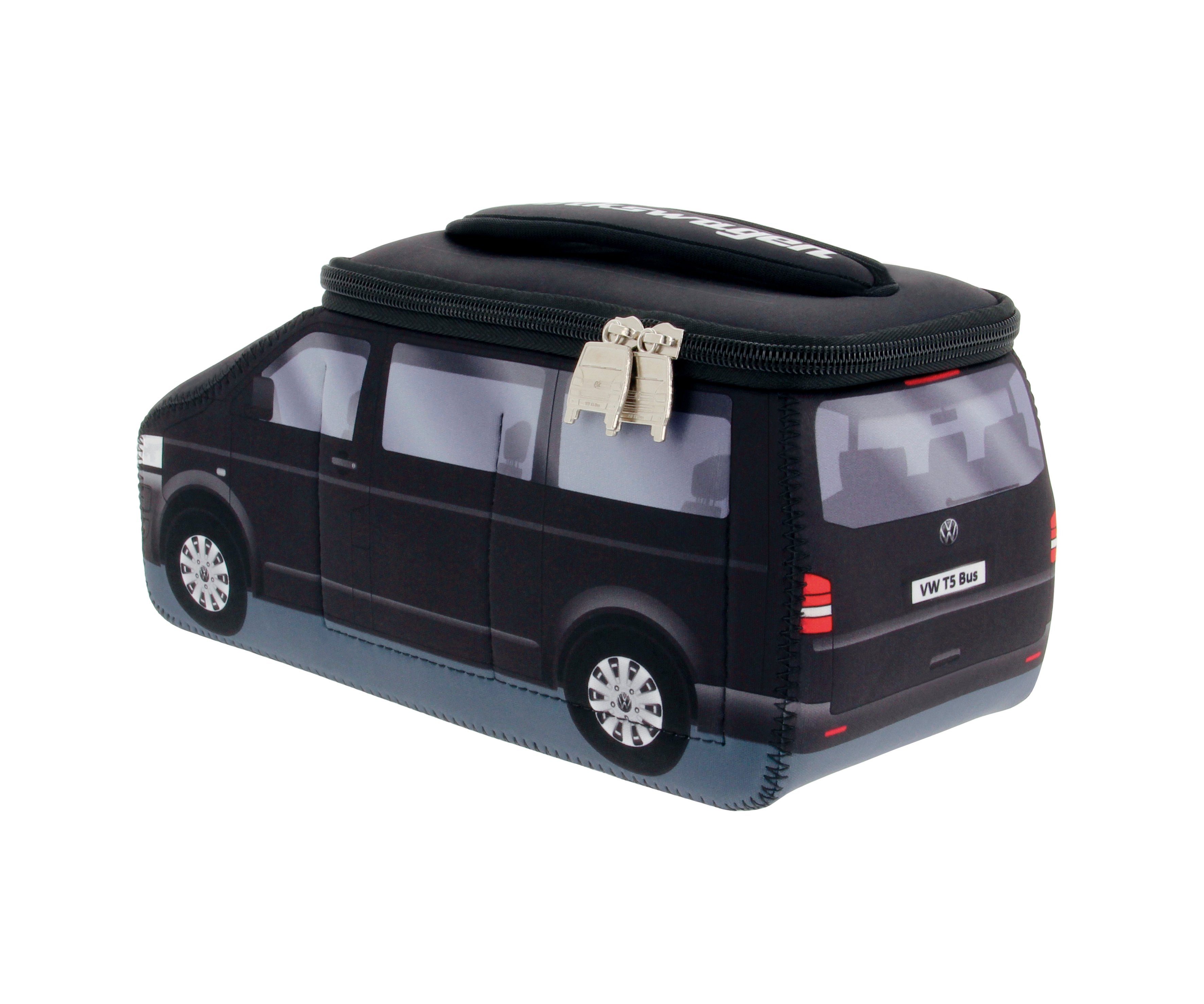 VW Collection by BRISA Kosmetiktasche Volkswagen Universaltasche im VW Bulli T5 Design, Universaltasche aus Neopren, 30 x 14 x 12 cm