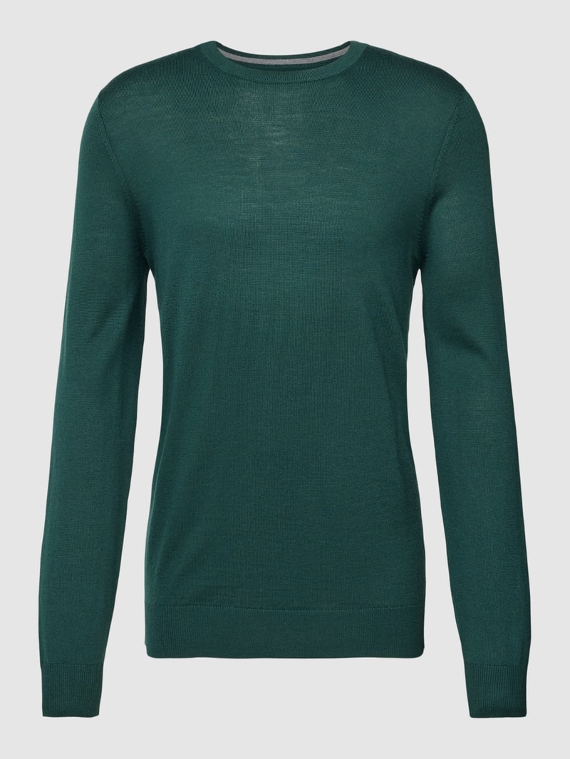 Longsleeve aus Woll-Mix in bottle