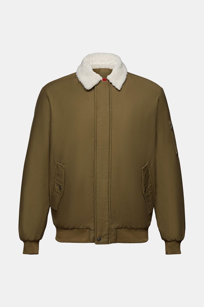 Wattierte Bomberjacke aus Fleece