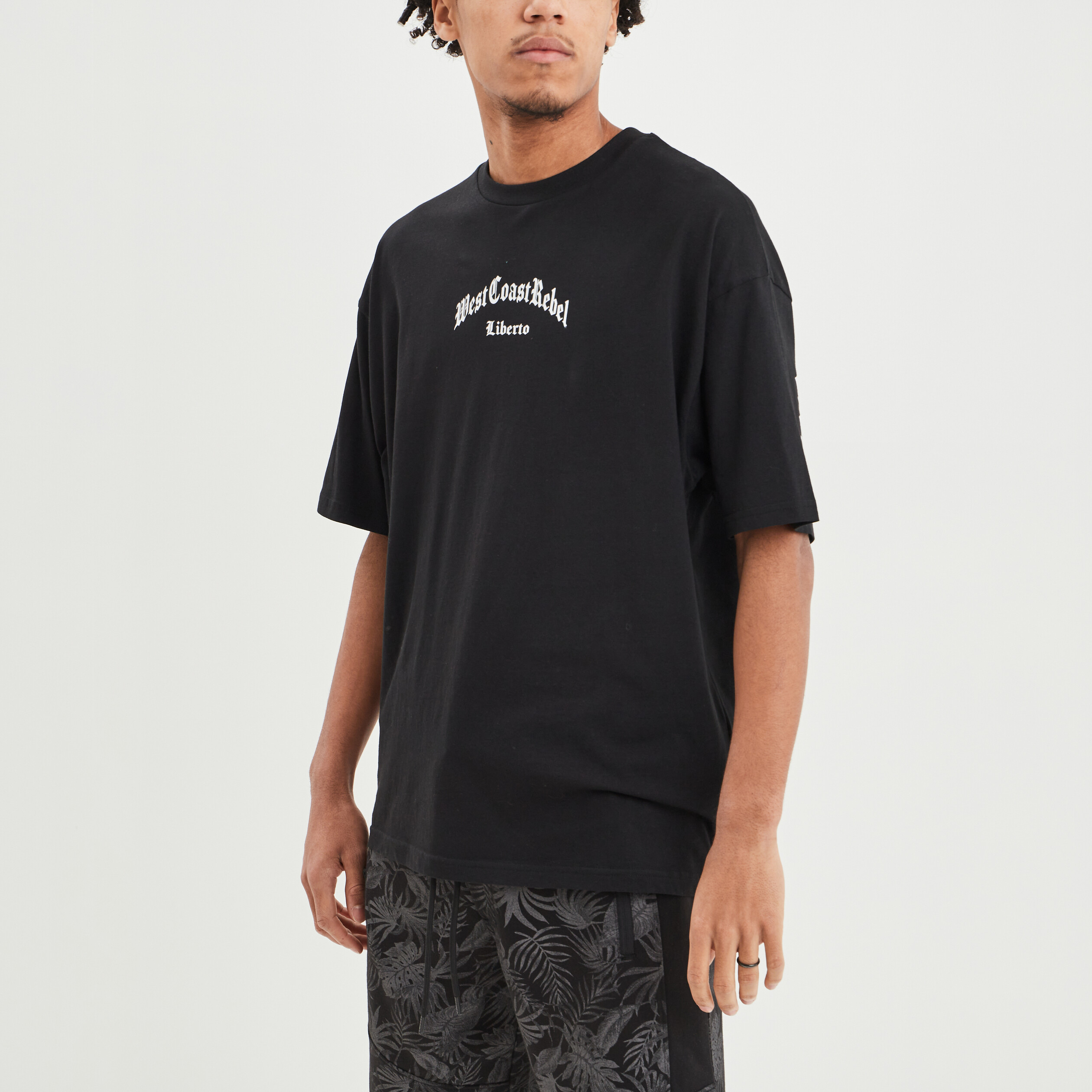 T-shirt manches courtes Liberto noir homme | La Halle