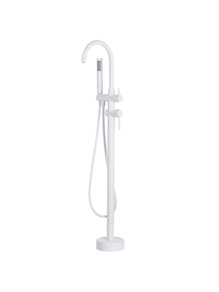 Beliani Wannenarmaturen TUGELA in Weiß - (W) 21 x (H) 116 x (L) 16 cm günstig kaufen onesize