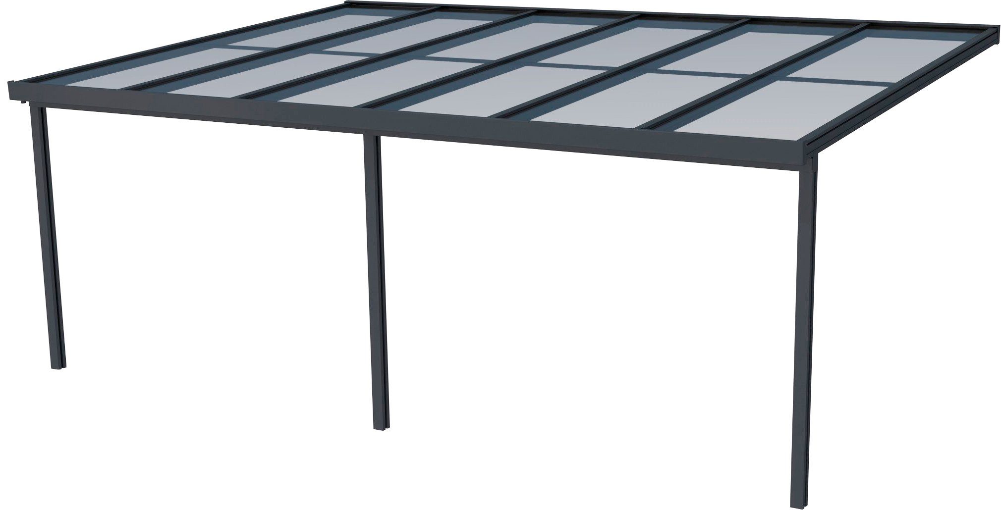 GUTTA Terrassendach Premium, BxT: 611x406 cm, Bedachung Dachplatten, BxT: 611x406 cm, Dach Acryl klar